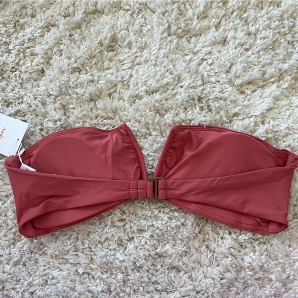 Andie Swim The Scala Top Swimming Suit Punch Pink Size Medium - Picture 2 of 11